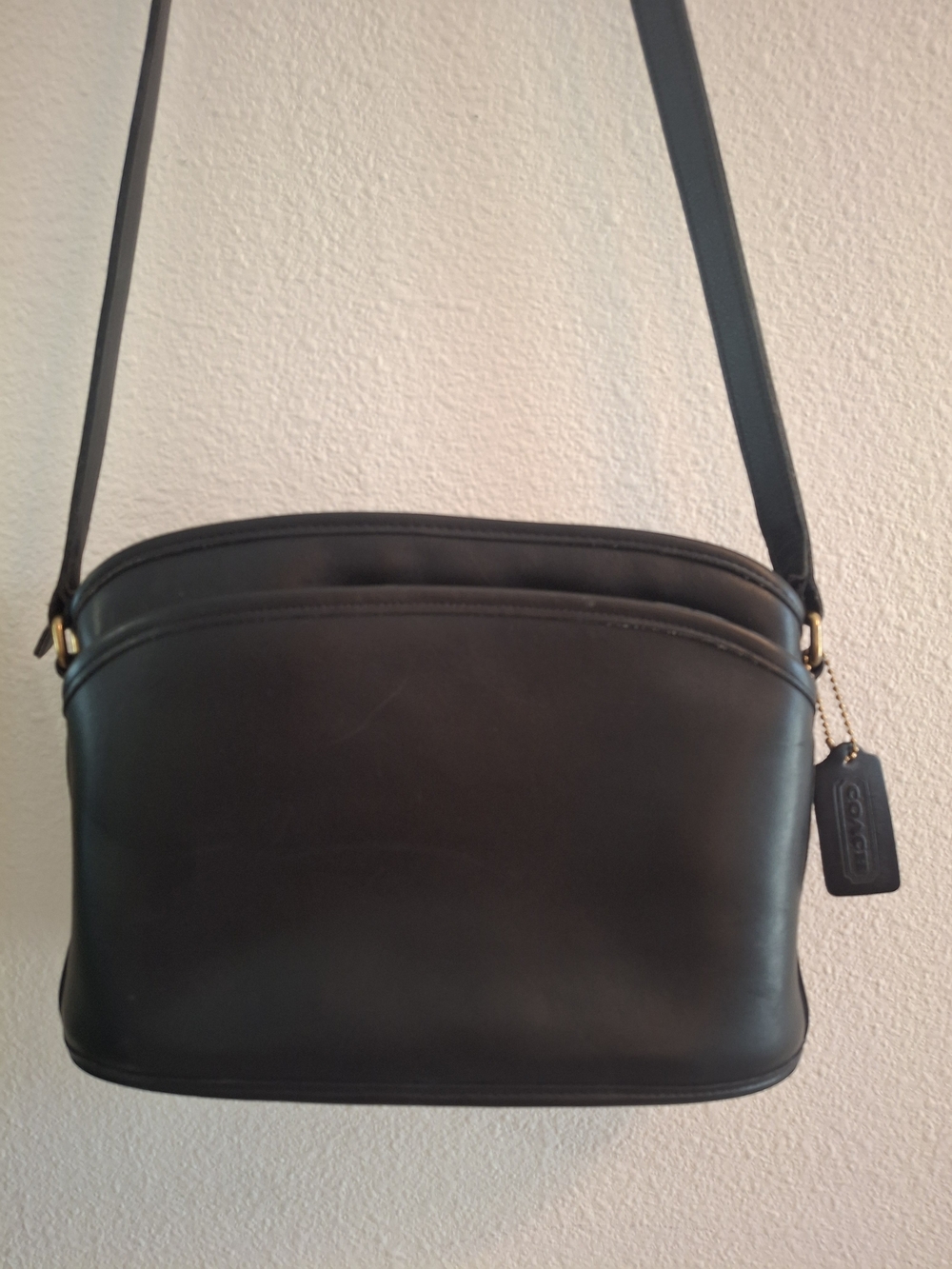 Coach 9976 Anderson Zip Top Black Leather Vintage Cross Body Bag - Picture 3 of 10